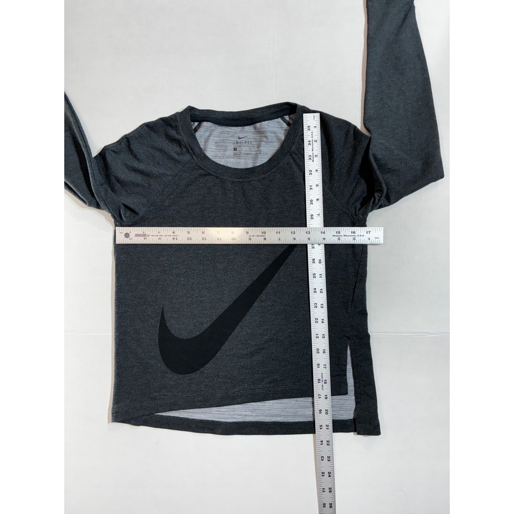 Nike Bundle Womens Dri-FIT Long Sleeve Top & Running Shorts Set Grey Pink Small - Picture 4 of 6